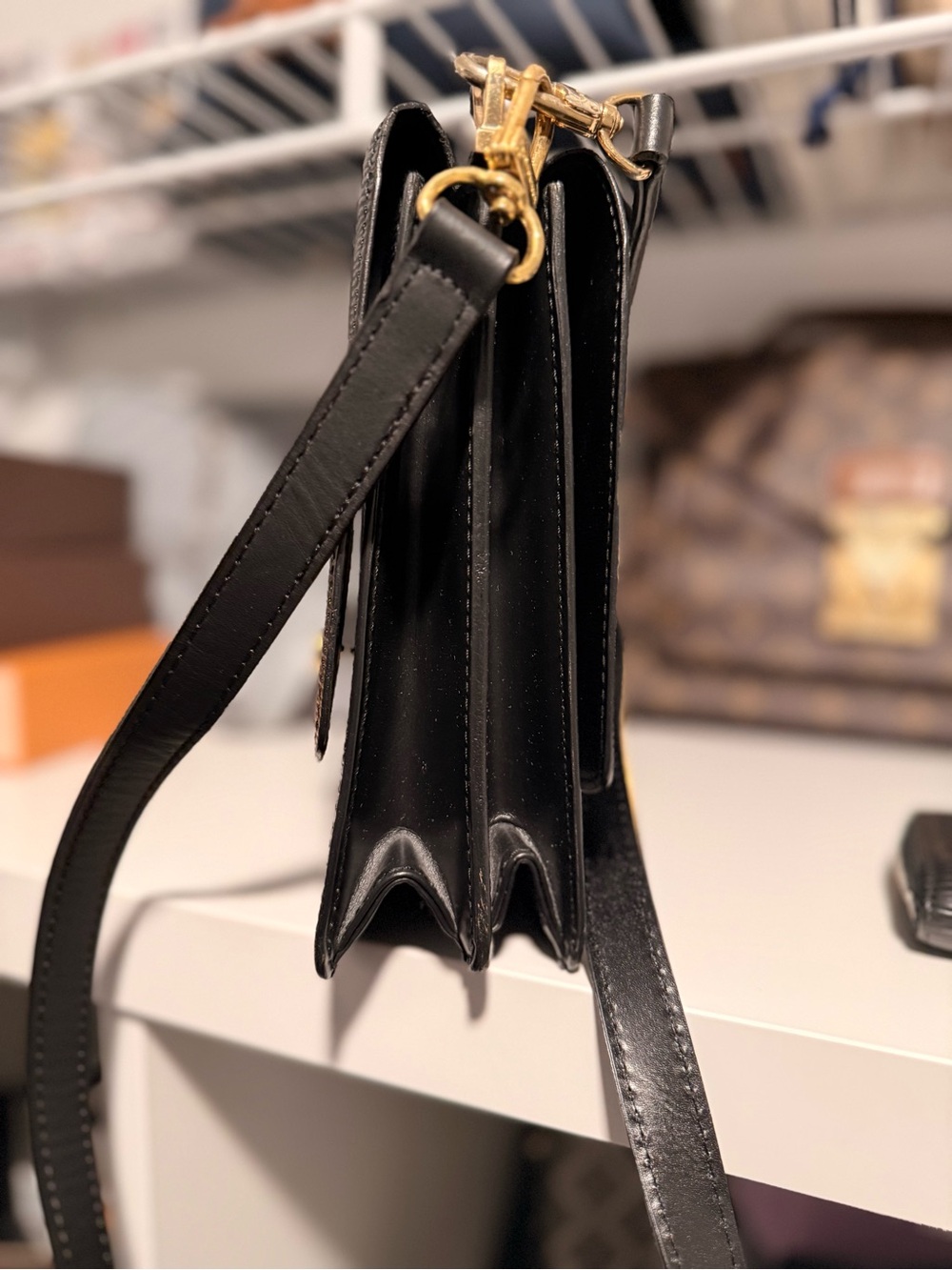 Bundle Louis Vuitton Black Epi Leather Crossbody with Gold Hardware and wallet - Picture 6 of 11